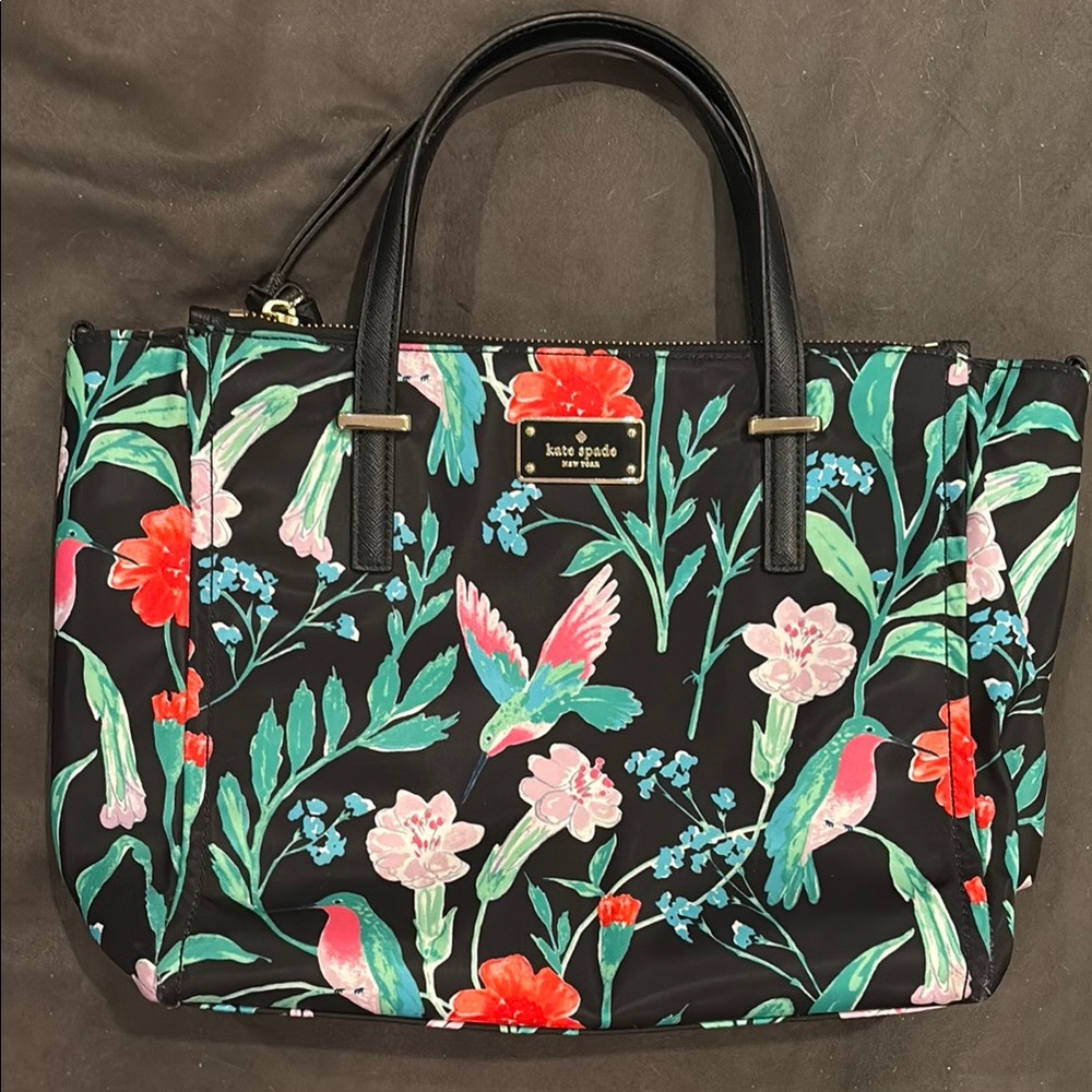 Kate Spade medium floral tote with crossbody strap